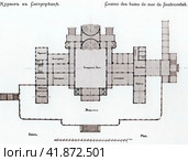 Проект курзала, план  (архитектор З.Я.Леви), 1900 год. Сестрорецкий курорт. Редакционное фото, фотограф Сергей Елизарьев / Фотобанк Лори