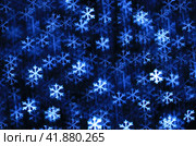 Abstract dark winter background with navy blue and white snowflakes. Стоковое фото, фотограф Светлана Ильева (Иванова) / Фотобанк Лори