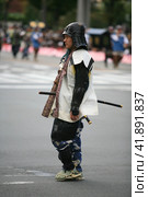 Warriors from the retinue in traditional uniforms at Jidai Festival. Kyoto. Japan (2007 год). Редакционное фото, фотограф Сергей Пристяжнюк (Serg Zastavkin) / Фотобанк Лори