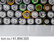 Salt and alkaline batteries, source of energy for portable technology. AAA and AA batteries. Стоковое фото, фотограф Леонид Еремейчук / Фотобанк Лори