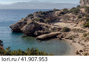 The Sanctuary of the goddess Hera Akraia in a small cove of the Corinthian gulf (Greece) (2023 год). Стоковое фото, фотограф Татьяна Ляпи / Фотобанк Лори