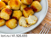 Popular European dish is cheese whimsy. Стоковое фото, фотограф Яков Филимонов / Фотобанк Лори