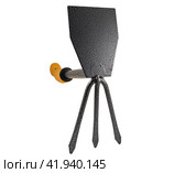Садовый инструмент для прополки грядок на белом фоне. Garden hoe tool isolated on white background. Стоковое фото, фотограф Татьяна Д / Фотобанк Лори