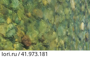 Vertical video of water and stones of Altai river Bashkaus. The camera looks down and moves along the river. Стоковое видео, видеограф Сергей Пристяжнюк (Serg Zastavkin) / Фотобанк Лори