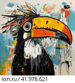 Toucan drawing,Generative AI. Стоковое AI-изображение, AI-художник Анна Кривицкая / Фотобанк Лори