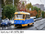 Tatra T3SU (2023 год). Редакционное фото, фотограф Art Konovalov / Фотобанк Лори