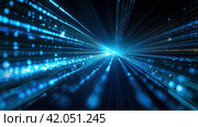 Luminous Digital Code Transmission Lines. Стоковое AI-изображение, AI-художник Кирилл Черезов / Фотобанк Лори