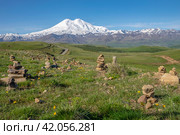 Живописный пейзаж в Приэльбрусье. Кабардино-Балкария (2023 год). Редакционное фото, фотограф Анна Карасева / Фотобанк Лори
