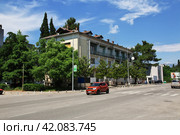 Podgorica, Montenegro - 07 May 2018: The building in Podgorica city, Montenegro. Редакционное фото, фотограф Сергей Стрелков / Фотобанк Лори