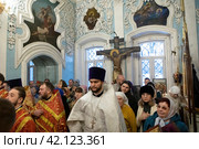 Леонид Вадимович Певень в Николо-Архангельском храме Балашихи в день хиротонии (2024 год). Редакционное фото, фотограф Дмитрий Неумоин / Фотобанк Лори