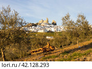 Panoramic of Olvera town, considered the gate of white towns route in the province of Cadiz, Spain. Стоковое фото, фотограф Matej Kastelic / Фотобанк Лори