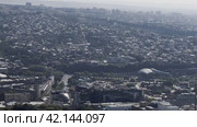 Panorama of the city center from Mtatsminda mountain. Tbilisi. Georgia. 04.09.23 (2024 год). Стоковое видео, видеограф Ярославский Максим / Фотобанк Лори