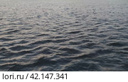 Темно-синяя вода в реке. Осенний день, широкая река, на поверхности воды небольшие волны. Вода темно-синяя со свинцовым отливом, местами совсем черная. Стоковое видео, видеограф Andrew_Swarga / Фотобанк Лори