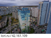 High apartment buildings in the metropolis. City by the river. (2018 год). Стоковое фото, фотограф Egor Sarantstv / Фотобанк Лори