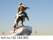 Виды Санкт-Петербурга зимой. Медный всадник (2010 год). Стоковое фото, фотограф Александр Алексеев / Фотобанк Лори