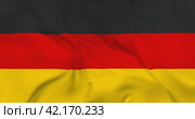 Развевающийся флаг Германии, бесшовная анимация в 4к. Waving flag of Germany. 3d seamless animation in 4k resolution video. Стоковая анимация, аниматор Александр Кузнецов / Фотобанк Лори