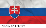Развевающийся флаг Словакии, бесшовная анимация в 4к. Waving flag of Slovakia. 3d seamless animation in 4k resolution video. Стоковая анимация, аниматор Александр Кузнецов / Фотобанк Лори