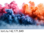 Разноцветный выброс сухих красок. Фон. Generative AI. Стоковое AI-изображение, AI-художник Щеголева Ольга / Фотобанк Лори