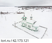 Церковь Рождества Иоанна Предтечи в деревне Погорелец. Мезенский район. Архангельская область (2024 год). Стоковое фото, фотограф Яковлев Сергей / Фотобанк Лори