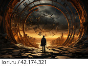 Portals of magical power holographic stargates space hyperspace,Generative AI. Стоковое AI-изображение, AI-художник Анна Кривицкая / Фотобанк Лори