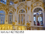 Санкт-Петербург. Зимний дворец. Иорданская лестница, фрагмент (2013 год). Редакционное фото, фотограф Александр Алексеев / Фотобанк Лори