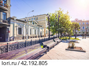 Рождественский бульвар, Доходный дом И.И.Джамгарова, Москва (2022 год). Стоковое фото, фотограф Baturina Yuliya / Фотобанк Лори