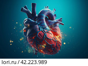 Heart attack 3d. Generate Ai. Стоковое AI-изображение, AI-художник Иван Рябоконь / Фотобанк Лори