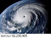 Satellite image storm climate. Generate Ai. Стоковое AI-изображение, AI-художник Иван Рябоконь / Фотобанк Лори