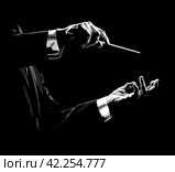 The conductor's hands, close-up. Стоковое AI-изображение, AI-художник Павлов Максим / Фотобанк Лори
