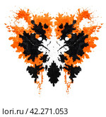 Rorschach test - a psychodiagnostic test for personality research. Generative AI. Стоковое AI-изображение, AI-художник Андрей Аркуша / Фотобанк Лори