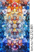 A multifaceted kaleidoscope of shimmers and reflections. Стоковое AI-изображение, AI-художник Юрий Поздников / Фотобанк Лори