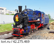 Паровоз Кп4-447, Малая Октябрьская железная дорога, Южная трасса, ст. Царскосельская (2016 год). Редакционное фото, фотограф Алексей Иванов / Фотобанк Лори