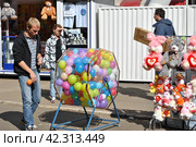 Беспроигрышные аттракционы "Аркадные игры". ВДНХ. Останкинский район. Город Москва. Россия (2012 год). Редакционное фото, фотограф lana1501 / Фотобанк Лори