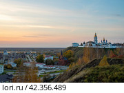 Башни Тобольский кремль на закате (2023 год). Редакционное фото, фотограф Литвяк Игорь / Фотобанк Лори