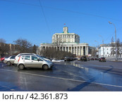 Центральный академический театр Российской армии. Суворовская площадь, 2. Район Марьина роща. Город Москва (2012 год). Редакционное фото, фотограф lana1501 / Фотобанк Лори