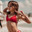 Милая девочка в красном купальнике | Cute little girl in a red swimsuit. Стоковое AI-изображение, AI-художник Данил Рыбаков / Фотобанк Лори
