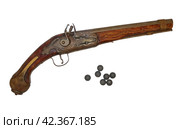 Antique gun eighteenth-nineteenth centuries. Стоковое фото, фотограф Винокуров Александр / Фотобанк Лори