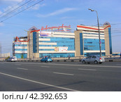 Торговый центр "Новочеркизовский". Шестиэтажное здание. Открыт в августе 2009 года. Вернисажная улица, 13. Район Измайлово. Город Москва (2011 год). Редакционное фото, фотограф lana1501 / Фотобанк Лори