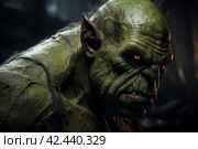 Monstrous Green orc. Generate Ai. Стоковое AI-изображение, AI-художник Иван Рябоконь / Фотобанк Лори