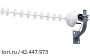 Телевизионная антенна на белом фоне. TV antenna isolated on white. Стоковое фото, фотограф Татьяна Д / Фотобанк Лори