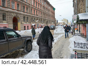 Зимний Санкт-Петербург. На улицах города - улица Ефимова около Фонтанки (2019 год). Редакционное фото, фотограф Александр Алексеев / Фотобанк Лори