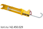 Ручной монтажный пистолет для клея на белом фоне. Silicone glue gun, isolated on white background. Стоковое фото, фотограф Татьяна Д / Фотобанк Лори