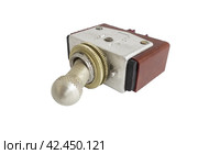 Электрический переключатель на белом фоне. Automatic circuit breaker. Стоковое фото, фотограф Татьяна Д / Фотобанк Лори