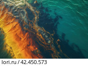 Sea oil spill. Generate Ai. Стоковое AI-изображение, AI-художник Иван Рябоконь / Фотобанк Лори
