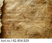 Old parchment paper with illegible writing on it,    Generative AI. Стоковое AI-изображение, AI-художник Анна Кривицкая / Фотобанк Лори