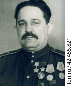 Алексей Фёдорович Фёдоров (1901-1989), командир Чернигово-Волынского партизанского соединения, генерал-майор, советский государственный и партийный деятель, один из руководителей партизанского движения в Великой Отечественной войне, дважды Герой Советского Союза (1942, 1944) Редакционное фото, фотограф Сергей Елизарьев / Фотобанк Лори