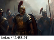 Ancient rome army. Generate Ai. Стоковое AI-изображение, AI-художник Иван Рябоконь / Фотобанк Лори