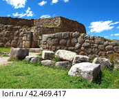 Ancient ruins of fortress in Cusco, Inca Empire, Peru (2011 год). Стоковое фото, фотограф Сергей Стрелков / Фотобанк Лори
