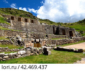 Tambomachay, ancient ruins in Cusco, Inca Empire, Peru (2011 год). Стоковое фото, фотограф Сергей Стрелков / Фотобанк Лори