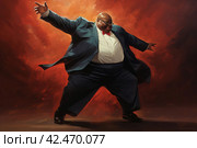 Big black man dancing. Generate Ai. Стоковое AI-изображение, AI-художник Иван Рябоконь / Фотобанк Лори